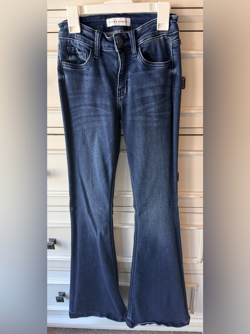 Flying Monkey Light Blue High-Rise Straight Jeans